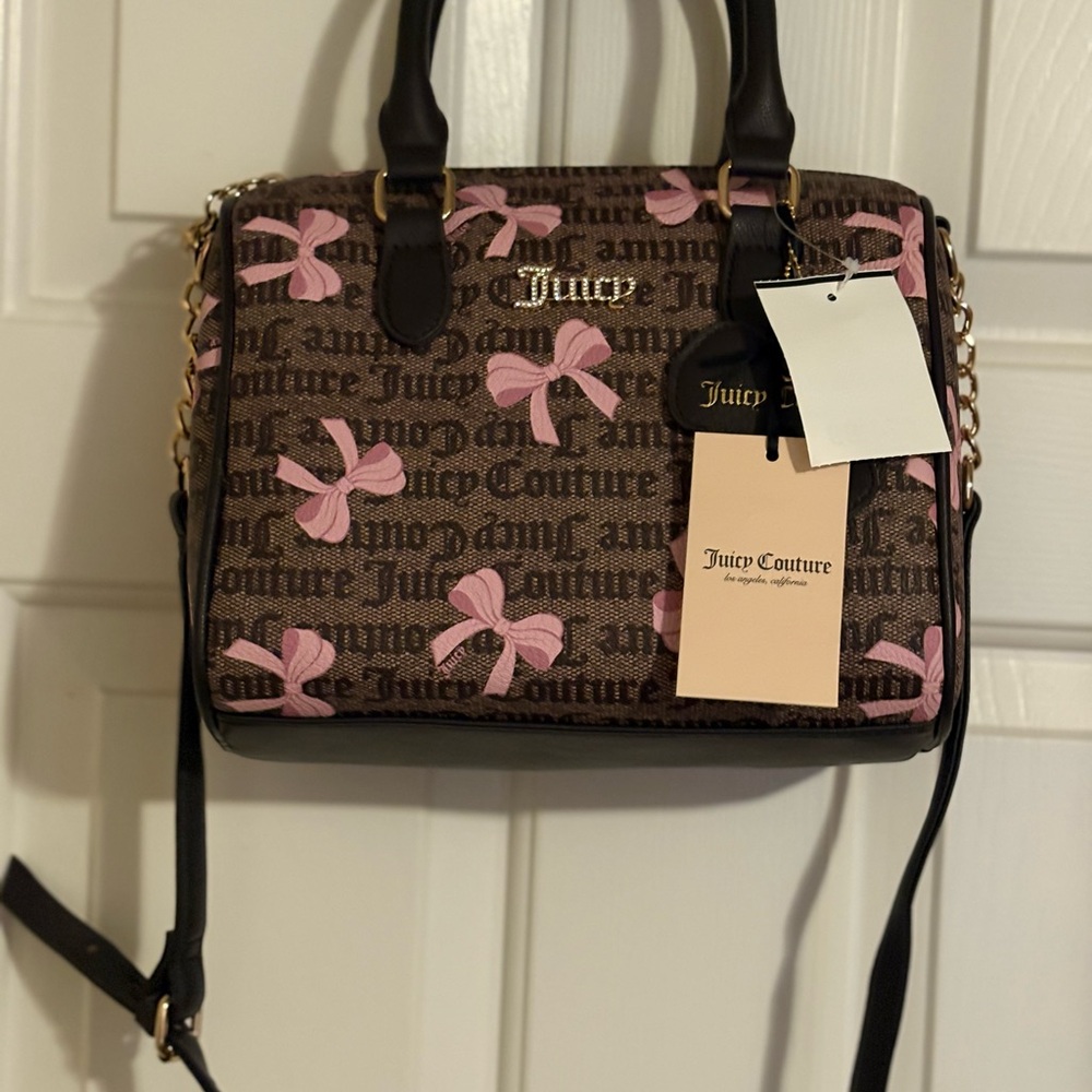 Juicy Couture Satchel with Pink Bow Accents